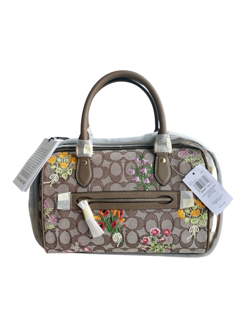 NWT Coach Rowan Crossbody Bag Signature Jacquard with Floral Embroidery CDY31 - Picture 2 of 6